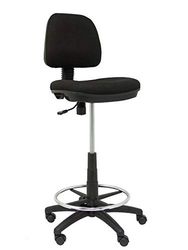Piqueras y Crespo T12CL Tabouret Ergonomique Rotatif et réglable en Hauteur avec Repose-Pied chromé