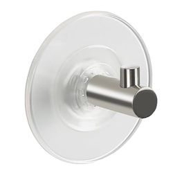 Spirella Collection Suki Ganci di adesione a Ventosa 6, PVC e Acciaio Inossidabile, Trasparente, Materiale Colore, Dimensioni