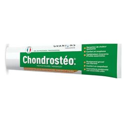 Granions Chondrostéo+ Gel da massaggio, Sensazione lenitiva di calore, comfort e morbidezza, Oli essenziali di verde inverno, incenso, elemi, 100 ml Made in France