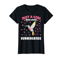 Solo una ragazza che ama i colibrì Bird Day 01 maggio USA Maglietta