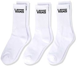 Vans Crew (US 1-6, 3-Pack) Calcetines Hombre, White 2, Taille Unique Unisex Niños