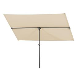 Schneider Paraplu Avellino, 180 x 130 cm, rechthoekig, stalen frame bespanning 100% polyester, 2,60 kg, naturel, Groß, Modern