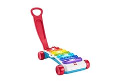 Fisher-Price Xilófono gigante, juguete musical con luces y sonidos para aprendes letras, números y formas, regalo para bebé +9 meses, Versión: Francés, HJK40