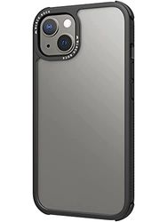 Black Rock - Hoes robuuste transparante hoes geschikt voor Apple iPhone 13 I telefoonhoes transparant, doorzichtig, helder (zwart)