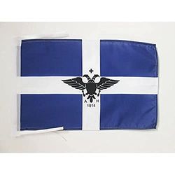 AZ FLAG - Greeks in Albania Flag - 18'' x 12'' - 100% Polyester Northern Epirotes Small Banner with Two Cords - Fade Resistant - Vivid Colors - 18x12 in - 45x30 Cm