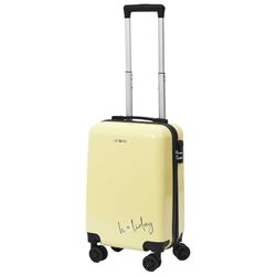 JET LAG, VO00091, Maleta Cabina Amarilla Holidays 28L, Maleta Cabina VO00091: Capacidad 28L, Ruedas giratorias 360°, candado Seguro con código, Resistente a Golpes y arañazos, Variado, 28 L