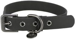 TRIXIE Hondenhalsband CityStyle L: halsomtrek 45-52 cm/25 mm zwart - hoogwaardige pvc-halsband voor kleine - middelgrote honden, verstelbaar, waterafstotend en afwasbaar, 1971701