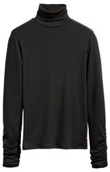 Levi's Rusched Turtleneck Top Mujer, Caviar, L