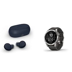 Jabra Elite 7 Active Auricolari In-Ear Bluetooth, Wireless Sport, Blu marino + Garmin fēnix 7, Smartwatch, 47mm, Display 1,3", Touchscreen, 30 Sport, GNSS multi-band, Silver & Graphite