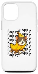 Coque pour iPhone 14 Pro Happy Banana Cat Meme Bananacat Happy Kitty Amoureux des chats Meme