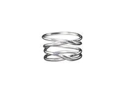 Anello a spirale, anello d'argento 925, anello d'argento a spirale, anello di dichiarazione, anello fatto a mano (28,5)