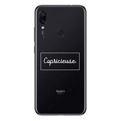 Zokko Beschermhoes voor Xiaomi Redmi Note 7, zacht, transparant, witte inkt.