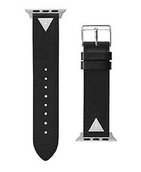 GUESS Cinturino per smartwatch da donna compatibile con Apple Watch (38-40 mm), Nero/argento, 22 millimeters, Moderno