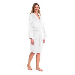 Caleffi Accappatoio in Cotone Bianco Gim - 64333, M-L