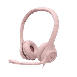 Logitech H390 Casque Filaire pour PC/Ordinateur Portable, Casque Stéréo avec Microphone Antibruit, USB-A, Commandes En Ligne, Compatible avec Chromebook - Rose