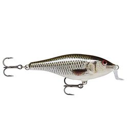 Rapala, Leurre de Pêche Classiques, Shallow Shad Rap, Taille : 9 cm/12 g, Leurre Eau Douce Flottant, Profondeur de Nage : 1,8-2,4 m, Matériel de Pêche avec Construction Balsa, Live Roach ROL