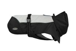 Record - Impermeable y Cortavientos para Perros Sanford con Relleno extraíble. Abrigo para Perros con Agujero para Correa, Ajustable y Alto Aislamiento térmico para Cada Clima| 3XS - Longitud de la