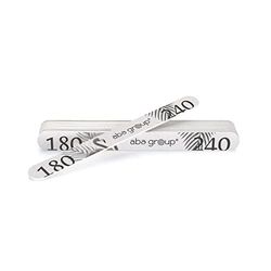 Aba Group 10 Pack 100/180 Professional Nail Files Standard Straight, Double-Sided Nail Files, Nail Files for Gel Nails, Disposable Nail Files, Nail Files Set, Wear-Resistant, Made in EU