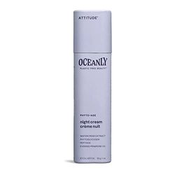 ATTITUDE Oceanly Night Cream Stick, EWG Verified, Plastic-free, Plant and Mineral-Based Ingredients, Vegan Skin Care Products, PHYTO AGE, Unscented, 30 grams