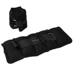 Cecotec Pesi per Caviglia e Polso Regolabili Drumfit AnkleBell 2500 Neo, Set di 2 Cavigliere Regolabili con Velcro, Adattabile 0,5 a 2,5kg, Include 5 Sacchetti 500g di Sabbia, Dimensioni 37x16x3.5cm