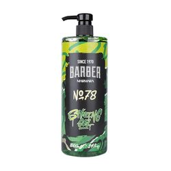 BARBER MARMARA Men's Shaving Gel No. 78 - Men's Shaving Gel Transparent 1000 ml - Shaving Gel Men - Precise Shaving of Beard Contours - Does Not Foam - Cools The Skin - with Pump Dispenser