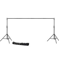 Bresser BR – D37 Ampla Heavy Duty musselina pano de fundo 300 x 360 cm, cor preta