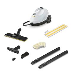Kärcher Limpiadora de vapor SC 2 EasyFix, Presión 3,2 bar, calentamiento 6,5 min, potencia 1500 W, rendimiento 75 m², capacidad 1 l, con set EasyFix, boquillas y funda de microfibra, Blanco