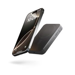 Zens Slim Aluminium Power Bank Qi2 10k mAh, Chargeur sans Fil de 15 W Compatible avec MagSafe pour iPhone 16/15/14/13/12 et AirPods, câble USB C-C de 30 cm Inclus, Noir