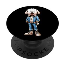 Lagotto Romagnolo Dog Cool Jacket Outfit Dog Mom Dad PopSockets Swappable PopGrip