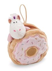 NICI Unicornio de Peluche Sweety Rainbow de 10 cm Dentro de un Donut con Lazo, Suave muñeco, Adorable Animal para abrazarlo y Jugar, Gran Idea de Regalo para niños y Personas Adultas, 61915