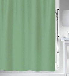 Spirella Primo Collection, Textile Shower Curtain, 120 x 200, 100% Polyester, Green