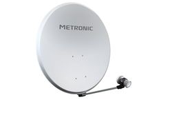 Metronic 498250 Catalysta Set Anntenne med LNB (digital, universal, vitt stål, 80 cm diameter)