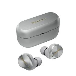 Technics EAH-AZ80E-S Auriculares Inalámbricos con Cancelación De Ruido, Bluetooth Multipunto 3 Dispositivos, Cómodos Intraurales, Carga Inalambrica, Plateado