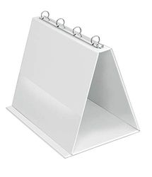 Veloflex 4101090 - Lavagna a fogli mobili A4, presentazione, lavagna a fogli mobili, raccoglitore ad anelli, in PVC, formato orizzontale, bianco, 1 pezzo