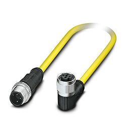 PHOENIX CONTACT SAC-3P-MS/1.5-542/FR SCO BK sensor/actuatorkabel, 3-polig, codering A, 1,5 m kabellengte, geel