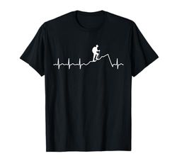 Heartbeat Heartline ECG Escursionismo in montagna Design Maglietta