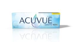 Acuvue Oasys Max 1-Day multifocal,lenti a contatto giornaliere, visione chiara e nidita, comfort elevato a tutte le distanze e in ogni condizione di luce; 30 lenti, +5.25 diottrie,BC 8.4,DIA 14.95