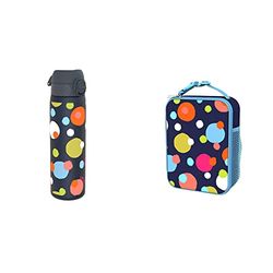Ion8 Pod Leak Proof BPA Free Kids Water Bottle 500 ml Capacity, Spots I8LBNSPOTS Lunch Bag, Polyester, Spots