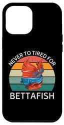 Vintage Never To Tired For Bettafish Retro Bettafish Lover Case for iPhone 12 Pro Max