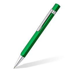 STAEDTLER TRX 766TRX5 07ST draaipotlood (ergonomische driehoekige vorm, mat fluweelzacht aluminium oppervlak, metalen clip, draaimechanisme, stiftdikte 0,7 mm) groen