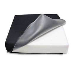 KMINA - Cuscino Antidecubito per Sedia a Rotelle (41x41x7 Cm), Memory Foam, Viscoelastico High Density, Fodera Traspirante Tessuto 3D - Hecho en Europa (Densità Media)
