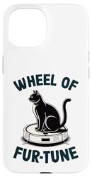 Wheel Of Fur-Tune Robot Vacuum Cleaner Funny Cat Case for iPhone 15