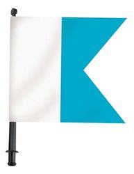 SEAC BOEIVLAG MET ALPHA BLAUW/WIT POLE, DIVER WAARSCHUWING VLAG