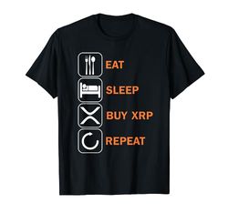 Ripple XRP – Comida para dormir, compra con crinto Camiseta