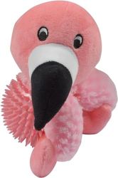 Love Story, Jouet Peluche Flamant Rose Sonore Balle TPR/Polyester 10 x 10 x 16,5 cm Les Exotiques