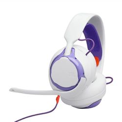 JBL Quantum 250, Casque Gaming Filaire, Son Spatial JBL Quantum, Micro à réduction de Bruit, câble 3,5 mm, pièces remplaçables, Compatible avec Apple, PC, Xbox, Playstation, Nintendo Switch, Blanc