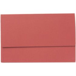 Exacompta Guildhall 3/4 Flap Legal Document Wallet, Foolscap, 315 gsm - Red, Pack of 25