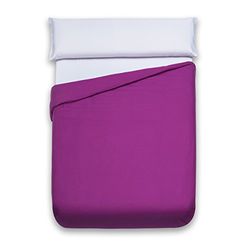 Sancarlos dekbedovertrek, gemakkelijk te strijken, 100% katoen, voor bed 90 cm, violet