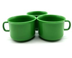 Kopp barnkopp 150 ml 3 stycken set plast grön