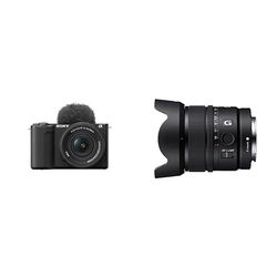 Sony ZV-E10 II K di Sony | Vlog camera APSC con lente intercambiabile 16-50mm II f/3.5-5.6 Power Zoom + Obiettivo SONY APS-C con attacco E-mount 15 mm F1.4 G